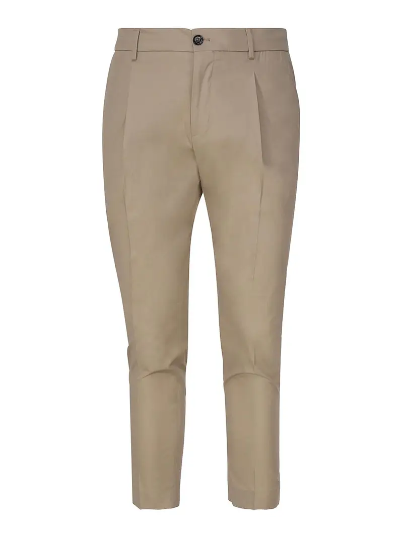 Pantaloni Riccardo In Viscosa Beige