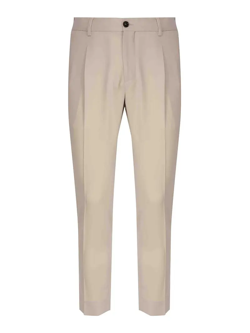 Pantaloni Riccardo In Viscosa Beige