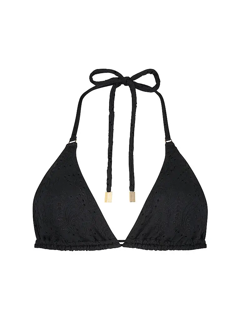 Top bikini da donna Black Embroidery nero | 36B