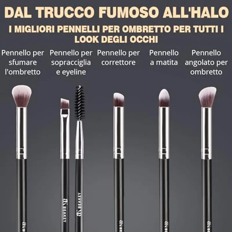 BEAKEY Set pennelli make-up Multicolore 1179162 miniatura 3