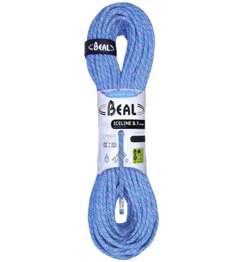 Ice Line Unicore Golden Dry 8,1 mm - mezza corda Blue