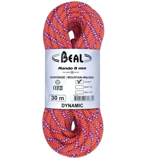 Rando 8 mm - corda gemella Orange