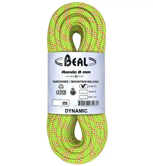 Rando 8 mm Golden Dry - corda gemella Yellow