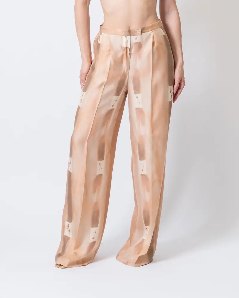 Pantalone Seta Rosa Arancio