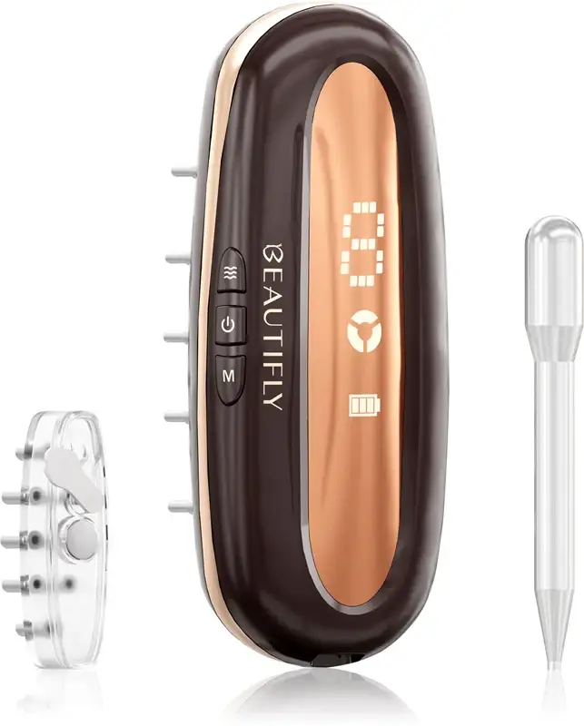 LaserBoost Pro dispositivo per massaggi per la stimolazione della crescita dei capelli con retroilluminazione LED Dark