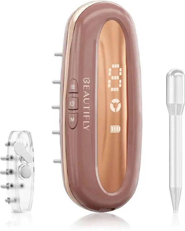 LaserBoost Pro dispositivo per massaggi per la stimolazione della crescita dei capelli con retroilluminazione LED Rose Gold