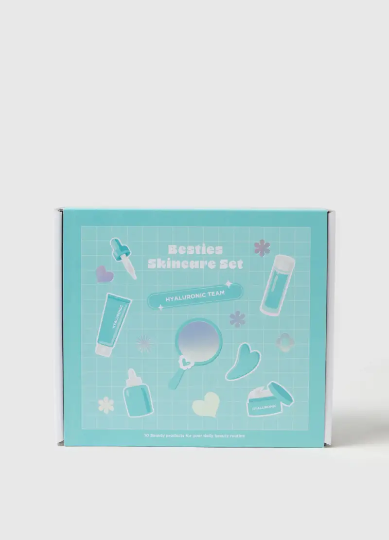 Beauty Routine Besties Skincare Set Acido Ialuronico (10 Sorprese), Donna, Azzurro