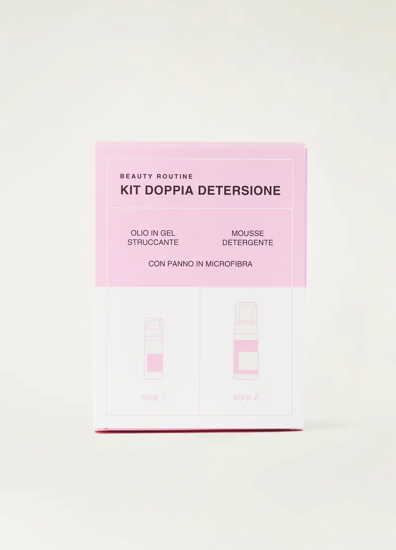 Kit Doppia Detersione Beauty Routine, Donna, Rosa
