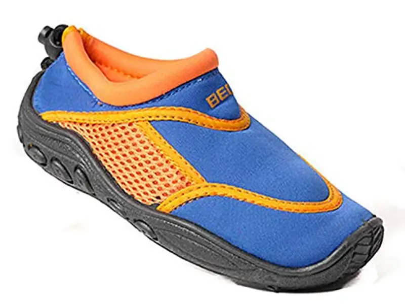 Beco Surf-und Badeschuhe-92171, Scarpe da Scogli Unisex-Bambini, Blu Blu Arancione, 34 EU miniatura 2