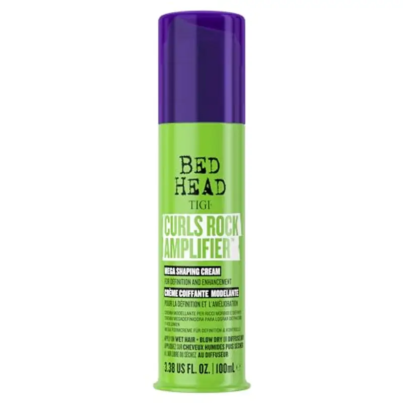 Bed Head by TIGI Curls Rock Amplifier - Crema modellante e definente per ricci con protezione anti crespo per ricci e onde splendidamente migliorati, 100 ml