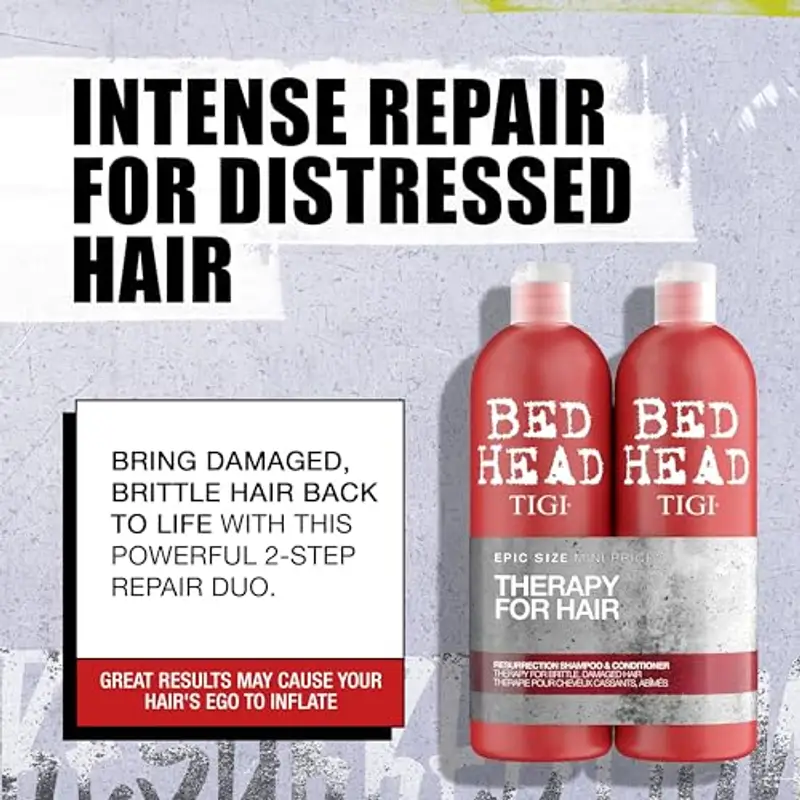 Bed Head by TIGI | Set shampoo e balsamo Resurrection Repair | Trattamento professionale per capelli secchi e rovinati miniatura 2