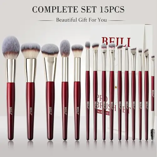 BEILI Set pennelli make-up Beige 3146856 miniatura 2