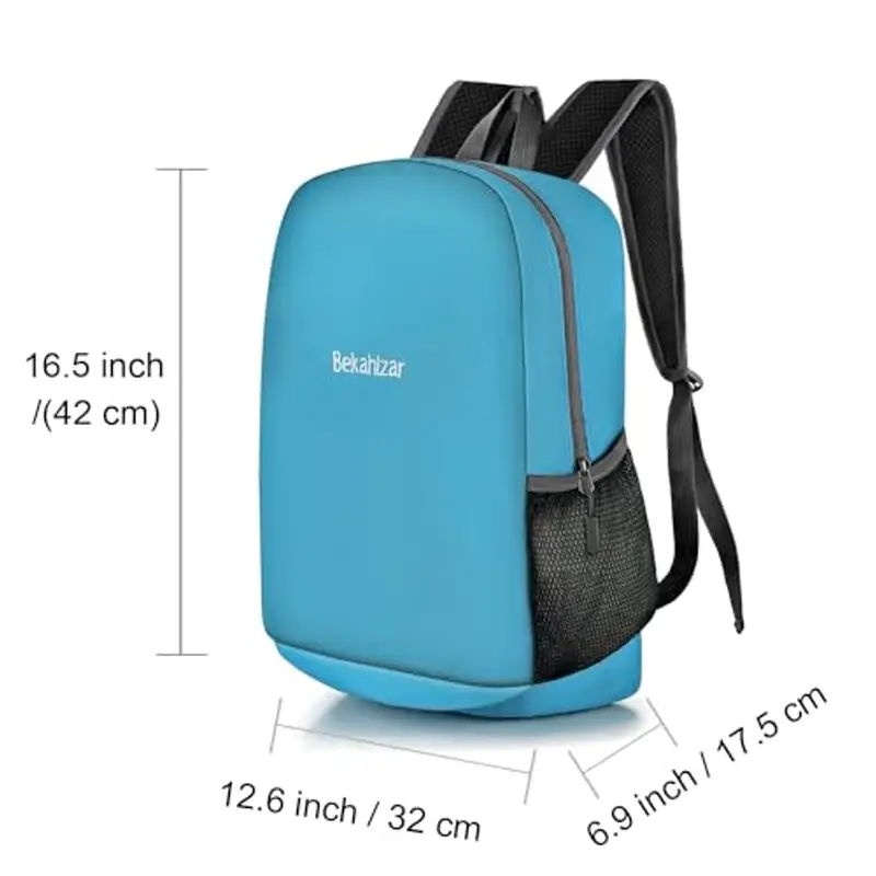 Bekahizar 20L Zaino Leggero ultra Zainetto Impermeabile per uomini, donne, bambini, Hiking, sport, viaggio, arrampicata-blu miniatura 3