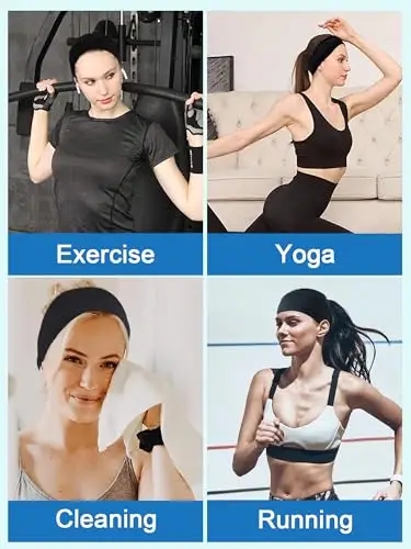 BELEVO Fasce per capelli Uomo Nero 2694424 miniatura 3