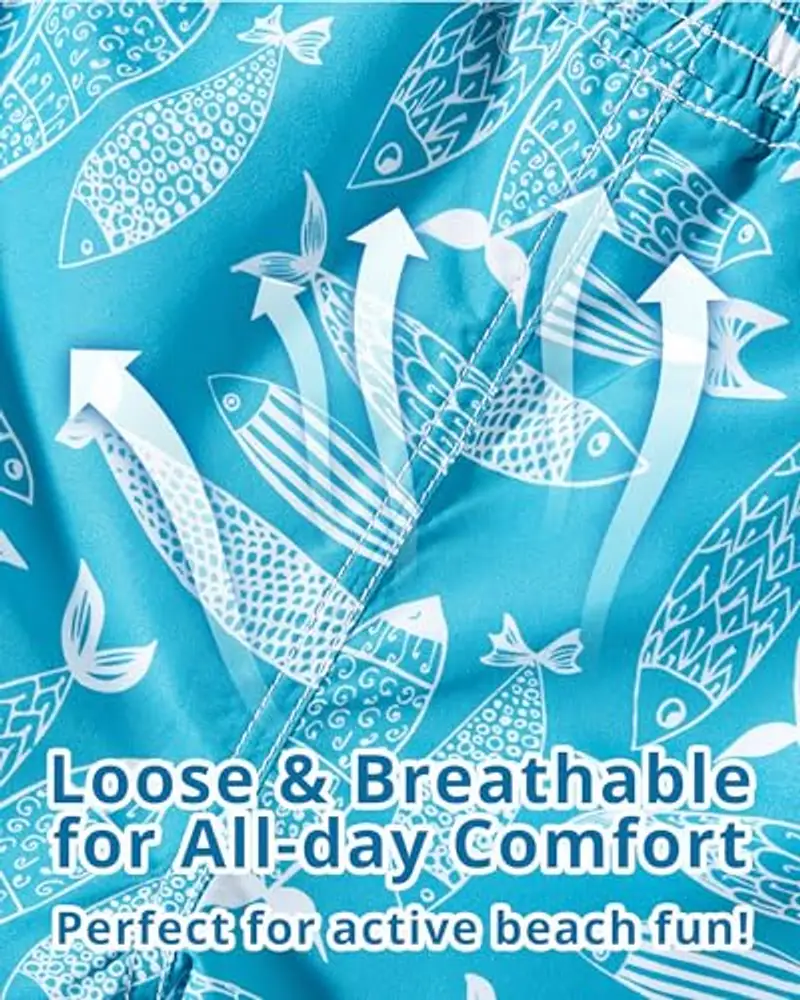 BeLikeFish Costume da Bagno per Ragazzi 5-14 Anni | Asciugatura Rapida, Vita Regolabile, Stile Estivo miniatura 2