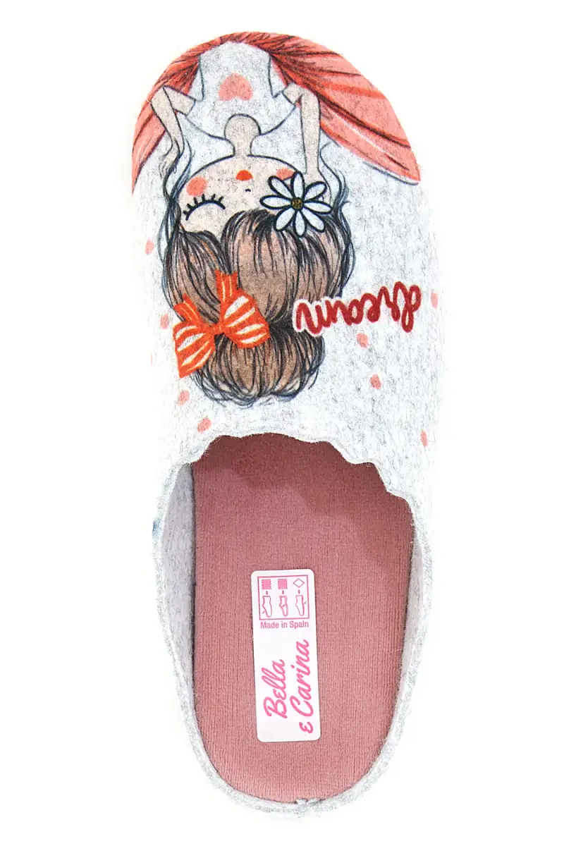 Pantofole Bella & Carina 5552508 Grigie [GRIGIO] miniatura 5