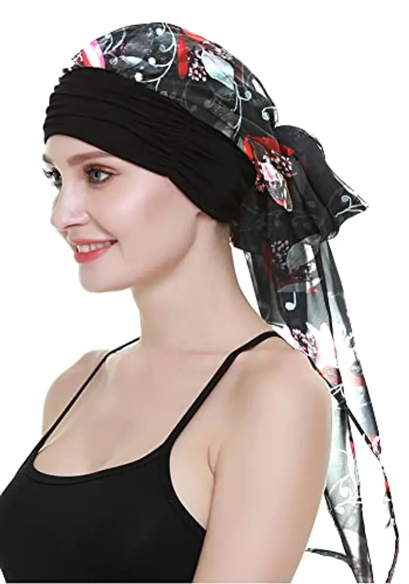 Bella Estate Turbante per pazienti oncologici chemio Cappello Berretti Yellow Floral