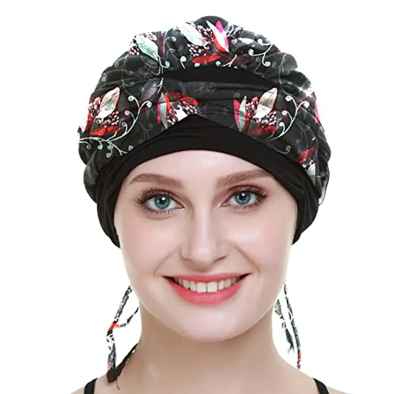 Bella Estate Turbante per pazienti oncologici chemio Cappello Berretti Yellow Floral miniatura 3