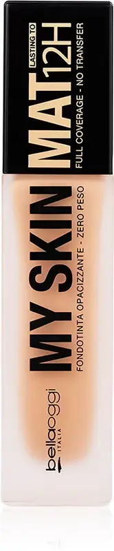 Bellaoggi My Skin Mat 12H Fondotinta Opacizzante Lunga Tenuta Colore Warm Beige 30 Ml