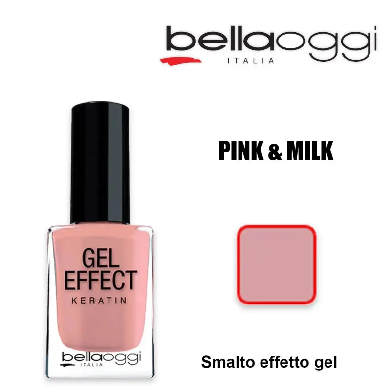 Gel effect keratin smalto effetto gel con cheratina pink & milk