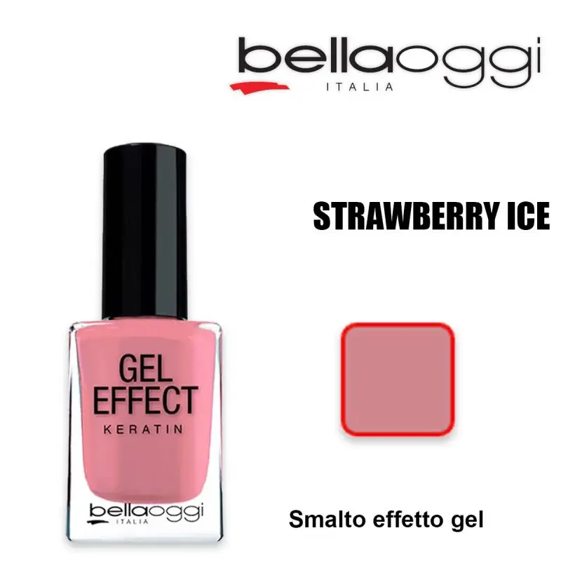 Gel effect keratin smalto effetto gel con cheratina strawberry ice
