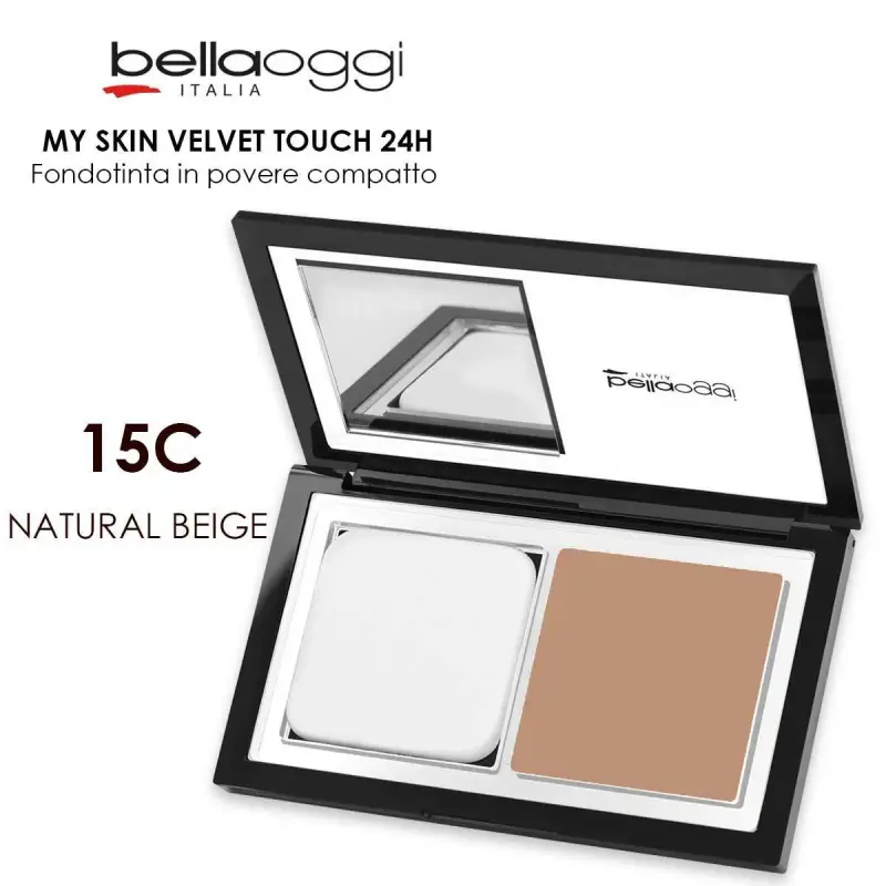 my skin velvet touch fondotinta compatto beige naturale