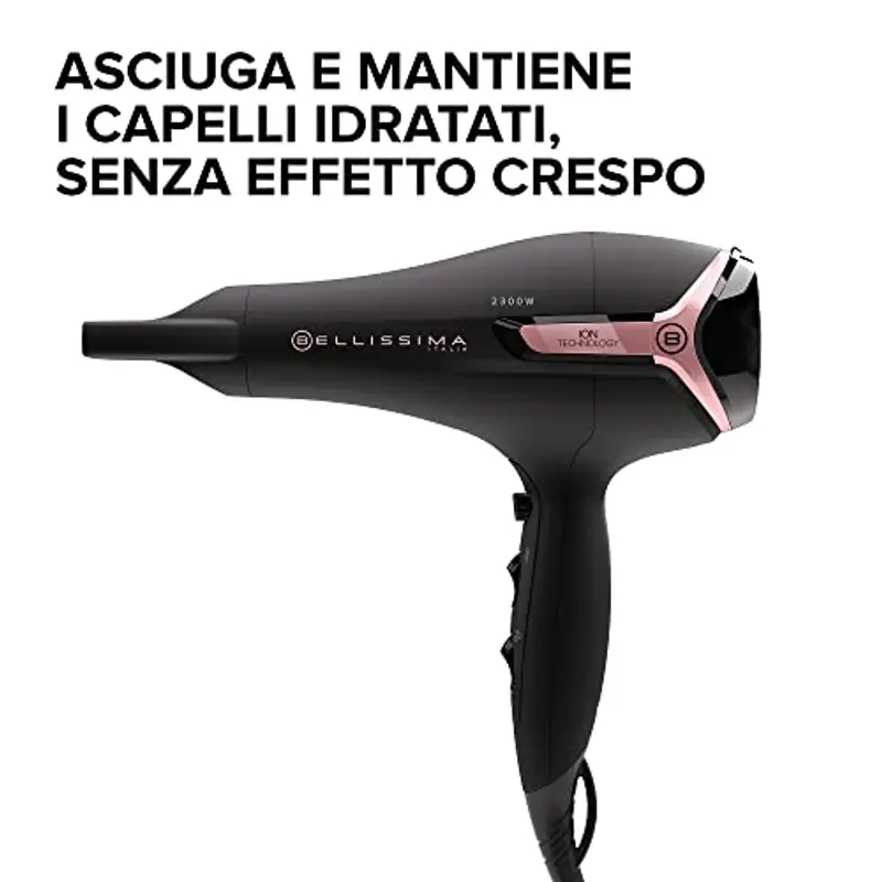 Bellissima Imetec - Asciugacapelli K9 2300-2300W, Inclusi Diffusore per Ricci e Concentatore. Phon per Capelli Ionico con 8 Combinazioni aria e temperatura e colpo aria fredda miniatura 2
