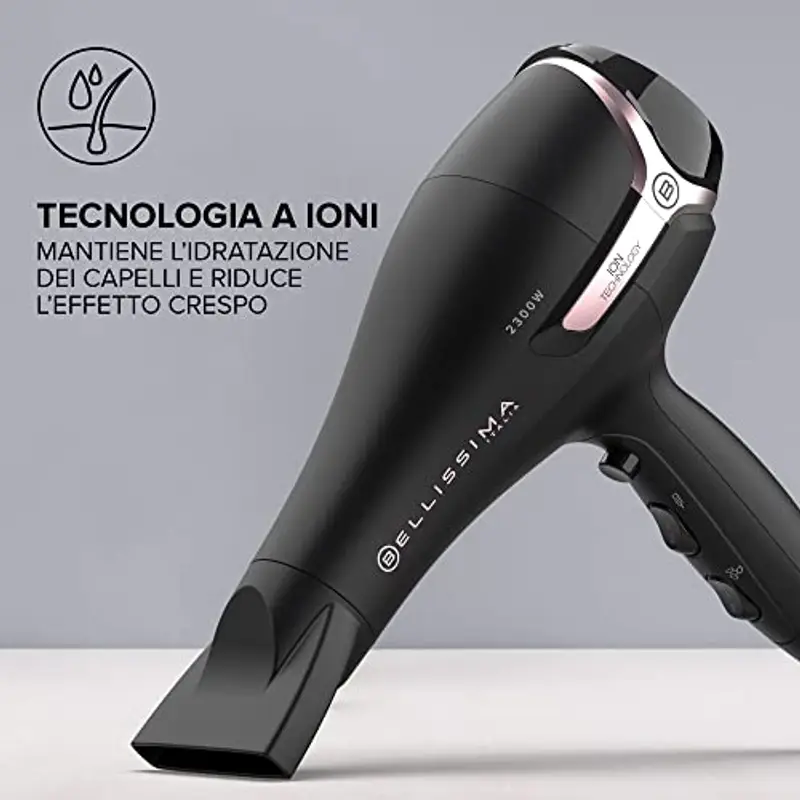 Bellissima Imetec - Asciugacapelli K9 2300-2300W, Inclusi Diffusore per Ricci e Concentatore. Phon per Capelli Ionico con 8 Combinazioni aria e temperatura e colpo aria fredda miniatura 3