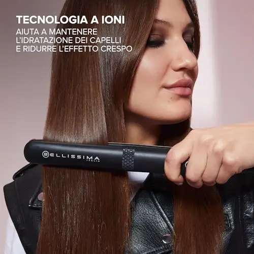 Bellissima Imetec Creativity Ion, Piastra per Capelli Lisci o Mossi, Ionizzatore, Rivestimento Ceramica Diamond e miniatura 3