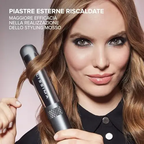 Bellissima Imetec Creativity Multistyle, Piastra per Capelli Lisci o Mossi, Rivestimento ceramica, Particelle Diamante miniatura 3