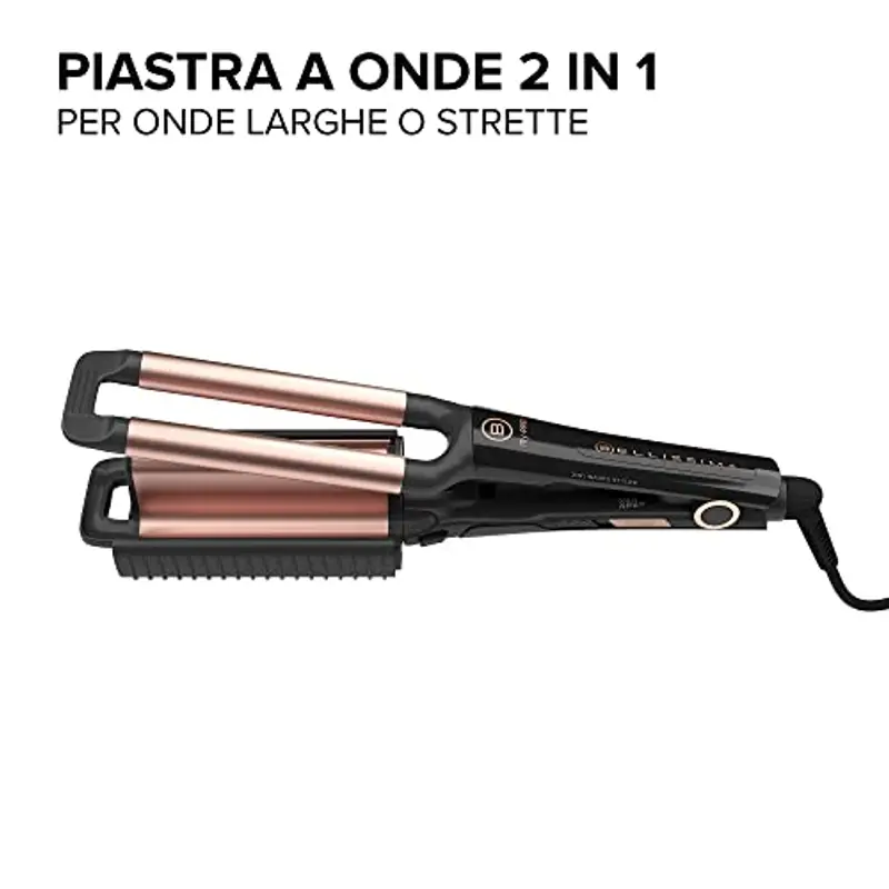 Bellissima Imetec My Pro Beach Waves Gt20 400 Piastra Per Capelli Per Onde Larghe E Strette, Rivestimento In Ceramica, Temperatura Regolabile 160°C - 200°C miniatura 2