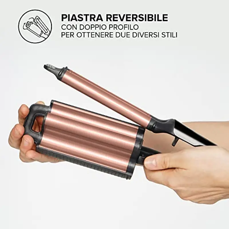 Bellissima Imetec My Pro Beach Waves Gt20 400 Piastra Per Capelli Per Onde Larghe E Strette, Rivestimento In Ceramica, Temperatura Regolabile 160°C - 200°C miniatura 3
