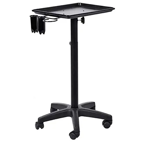 Beltom® Carrello Parrucchiere in alluminio con base a 5 ruote, Porta Phon piastra e spazzole - Porta Oggetti attrezzi miniatura 2