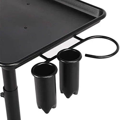 Beltom® Carrello Parrucchiere in alluminio con base a 5 ruote, Porta Phon piastra e spazzole - Porta Oggetti attrezzi miniatura 3