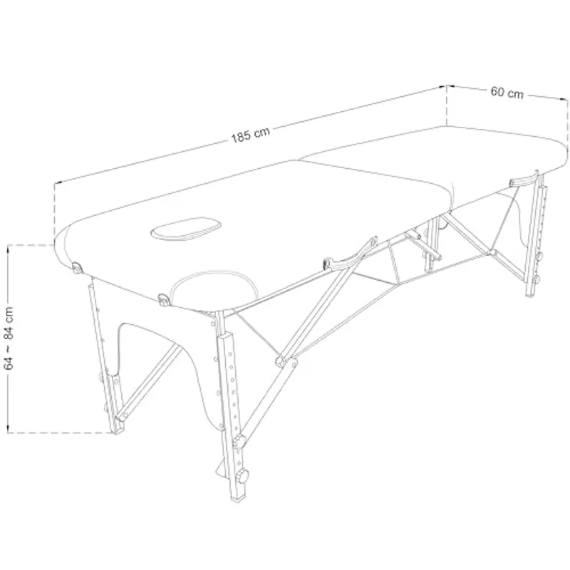 Beltom® LETTINO DA MASSAGGIO BASIC 2 ZONE IN LEGNO PORTATILE PESA SOLO 11, 8 KG RICHIUDIBILE + PANNELLO REIKI + ANGOLI ARROTONDATI E RINFORZATI - FISIOTERAPIA ESTETISTA TATTOO TATUAGGI - Blu miniatura 3