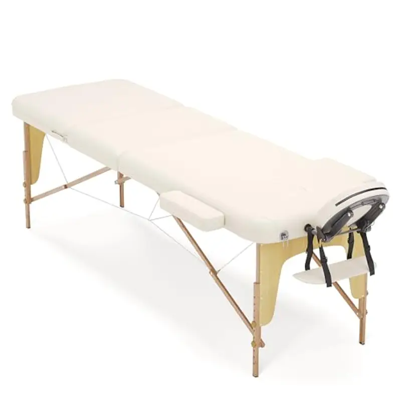 Beltom® LETTINO MASSAGGIO SMART DIMENSIONE 180x56 CM - PESA SOLO 13, 3KG CON ACCESSORI 14, 5KG +ANGOLI ARROTONDATI E RINFORZATI+ PANNELLO REIKI - LETTINI FISIOTERAPIA DA MASSAGGI - PANNA miniatura 2
