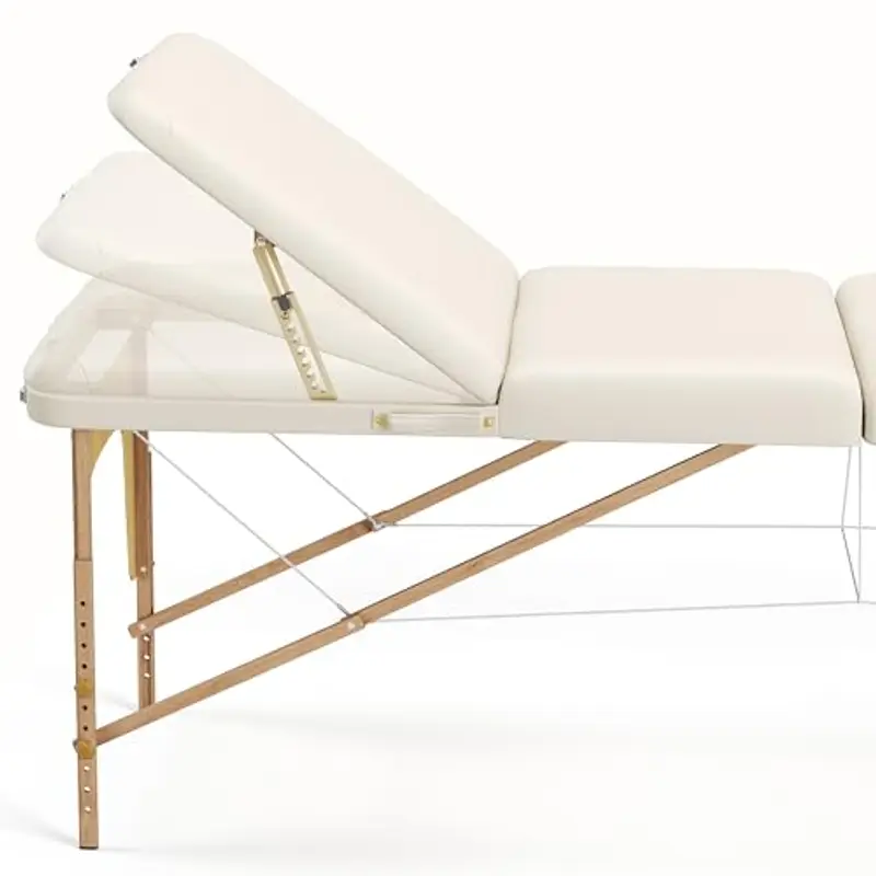 Beltom® LETTINO MASSAGGIO SMART DIMENSIONE 180x56 CM - PESA SOLO 13, 3KG CON ACCESSORI 14, 5KG +ANGOLI ARROTONDATI E RINFORZATI+ PANNELLO REIKI - LETTINI FISIOTERAPIA DA MASSAGGI - PANNA miniatura 3