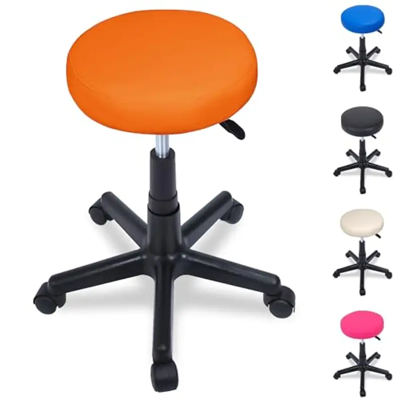 Beltom® Sgabello SGABELLI Pedicure Manicure Massaggio per CASA Salotto Studio Estetista Massaggi Tatuaggi Tattoo Fisioterapia FISIOTERAPISTA - Arancione