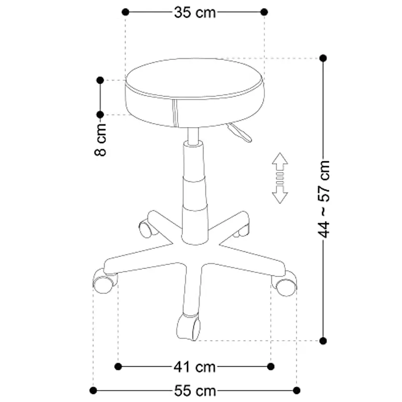 Beltom® Sgabello SGABELLI Pedicure Manicure Massaggio per CASA Salotto Studio Estetista Massaggi Tatuaggi Tattoo Fisioterapia FISIOTERAPISTA - Arancione miniatura 2