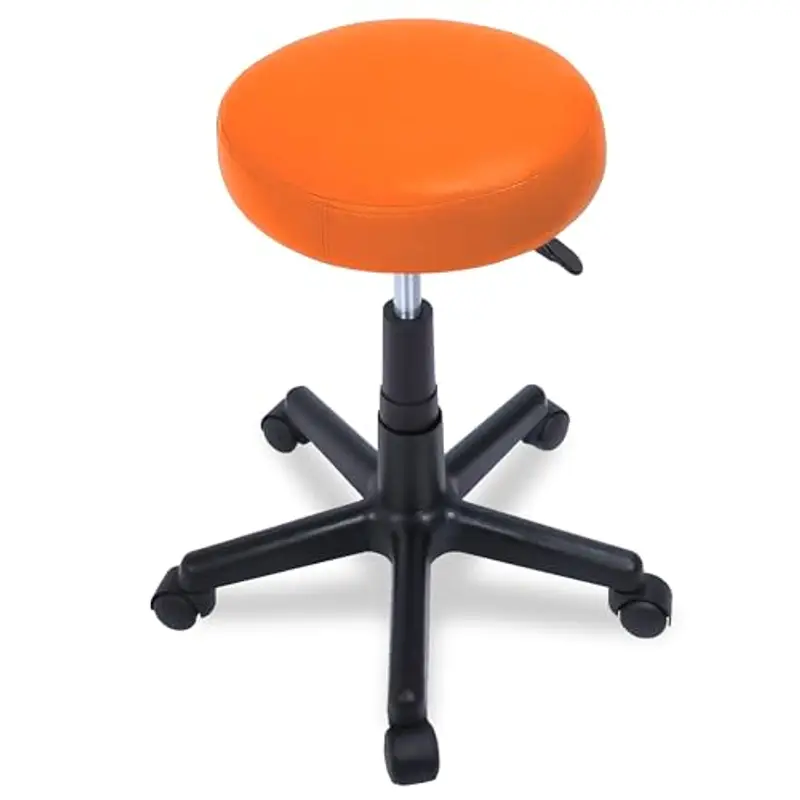 Beltom® Sgabello SGABELLI Pedicure Manicure Massaggio per CASA Salotto Studio Estetista Massaggi Tatuaggi Tattoo Fisioterapia FISIOTERAPISTA - Arancione miniatura 3