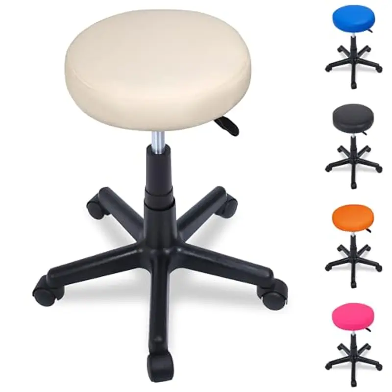 Beltom® Sgabello SGABELLI Pedicure Manicure Massaggio per CASA Salotto Studio Estetista Massaggi Tatuaggi Tattoo Fisioterapia FISIOTERAPISTA - Panna