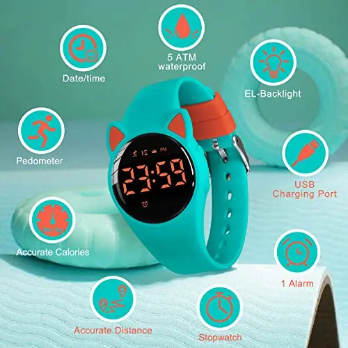 BEN NEVIS Orologio Bambini, Orologio da Polso Sportivo Digitale con Sveglia, Calorie, Contapassi, Regalo di Compleanno miniatura 3