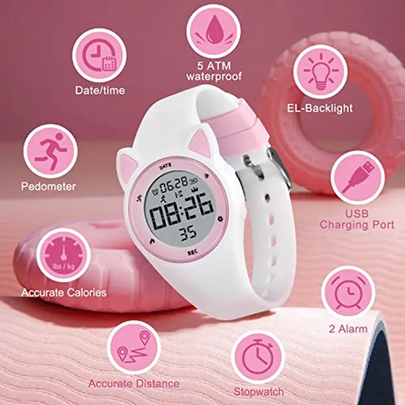 BEN NEVIS Orologio Bambini, Orologio da Polso Sportivo Digitale con Sveglia, Calorie, Contapassi, Regalo di Compleanno per Ragazzi e Ragazze 5-15 Anni miniatura 3