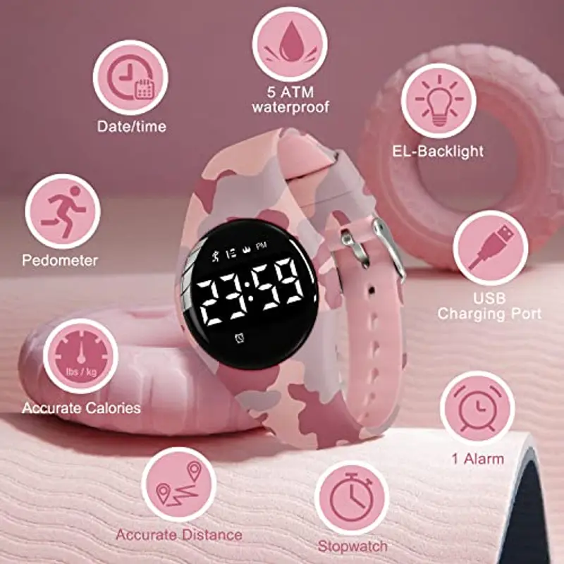 BEN NEVIS Orologio Bambini, Orologio da Polso Sportivo Digitale con Sveglia, Calorie, Contapassi, Regalo di Compleanno per Ragazzi e Ragazze 5-15 Anni miniatura 3