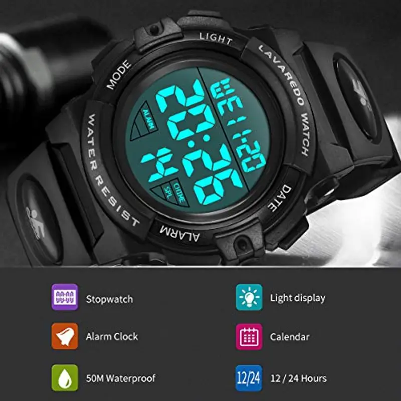 BEN NEVIS Orologio da Polso Orologi Sport per Bambini Digitale Multifunzione Impermeabile LED Luce Allarme Calendario miniatura 3