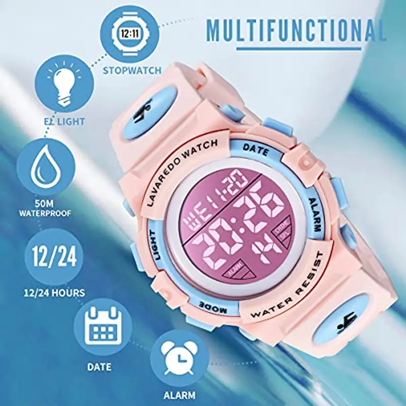 BEN NEVIS Orologio da Polso Orologi Sport per Bambini Digitale Multifunzione Impermeabile LED Luce Allarme Calendario miniatura 2