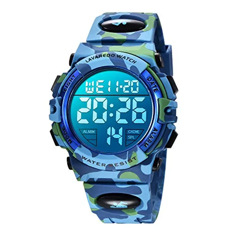 BEN NEVIS Orologio da Polso Orologi Sport per Bambini Digitale Multifunzione Impermeabile LED Luce Allarme Calendario Data con Cinturino in Silicone Blu