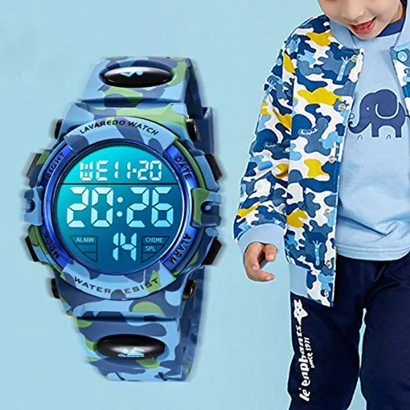 BEN NEVIS Orologio da Polso Orologi Sport per Bambini Digitale Multifunzione Impermeabile LED Luce Allarme Calendario Data con Cinturino in Silicone Blu miniatura 2