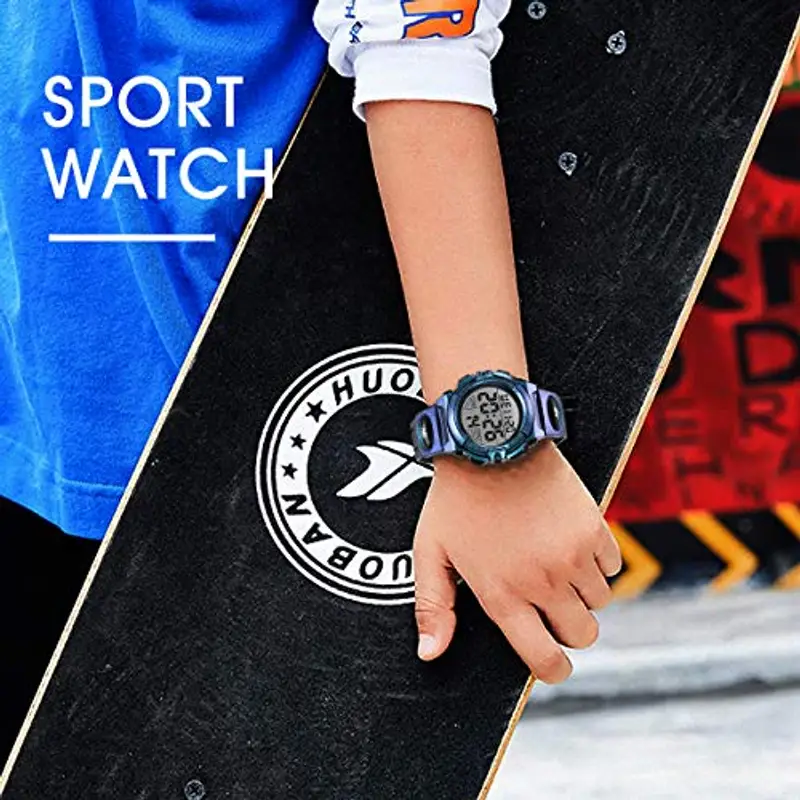 BEN NEVIS Orologio da Polso Orologi Sport per Bambini Digitale Multifunzione Impermeabile LED Luce Allarme Calendario Data con Cinturino in Silicone Blu miniatura 2