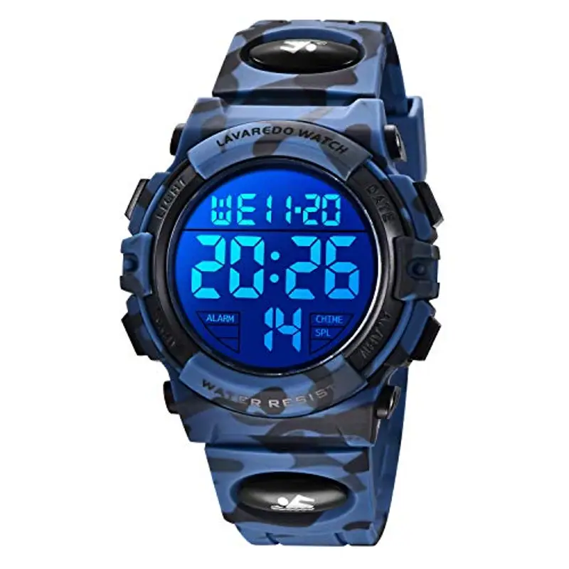 BEN NEVIS Orologio da Polso Orologi Sport per Bambini Digitale Multifunzione Impermeabile LED Luce Allarme Calendario Data con Cinturino in Silicone Blu